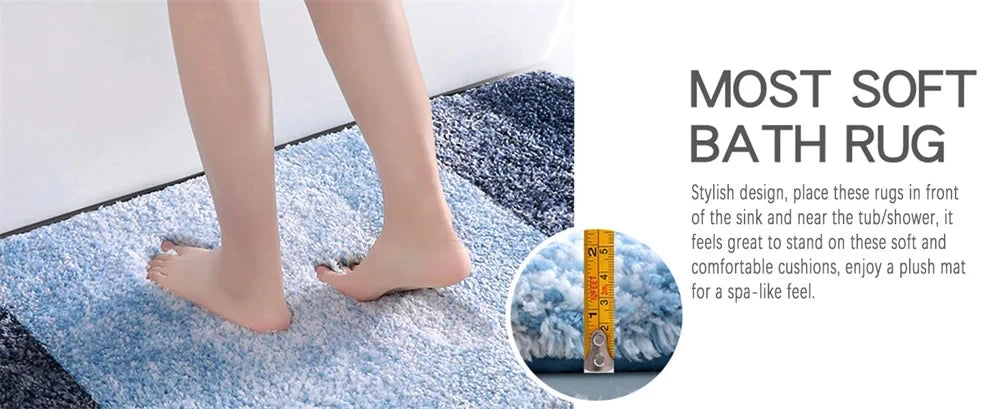 Kitinjoy Tappeto Da Bagno Di Lusso In Microfibra Assorbente Antiscivolo Peluche Morbido Per Doccia E Pavimento