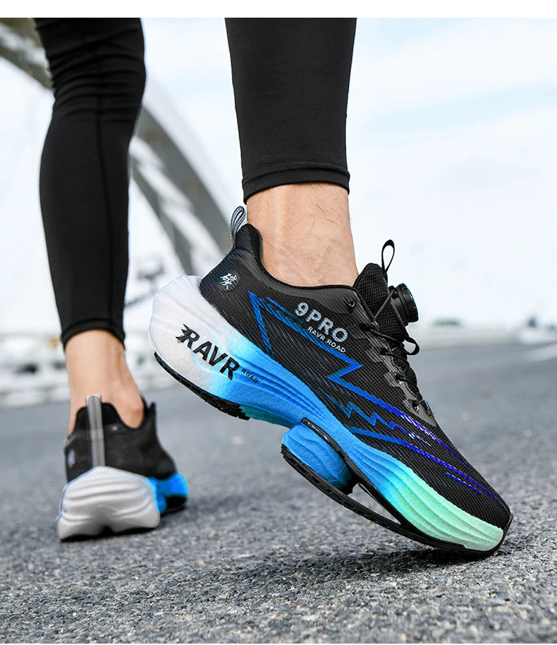 Letcomfit Scarpe Da Corsa Uomo 2025 Ammortizzazione Piastra Carbonio Scarpe Da Ginnastica Maratona Leggere Antiscivolo