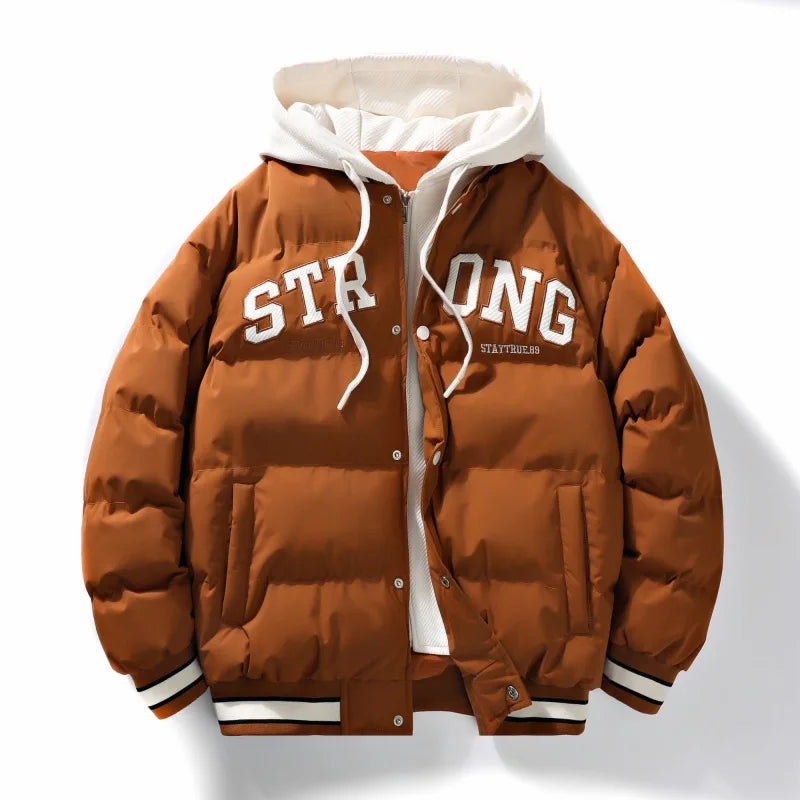 Parka Invernale Da Uomo Caldo Con Cappuccio Imbottito Termico Plus Size Multi Tasche