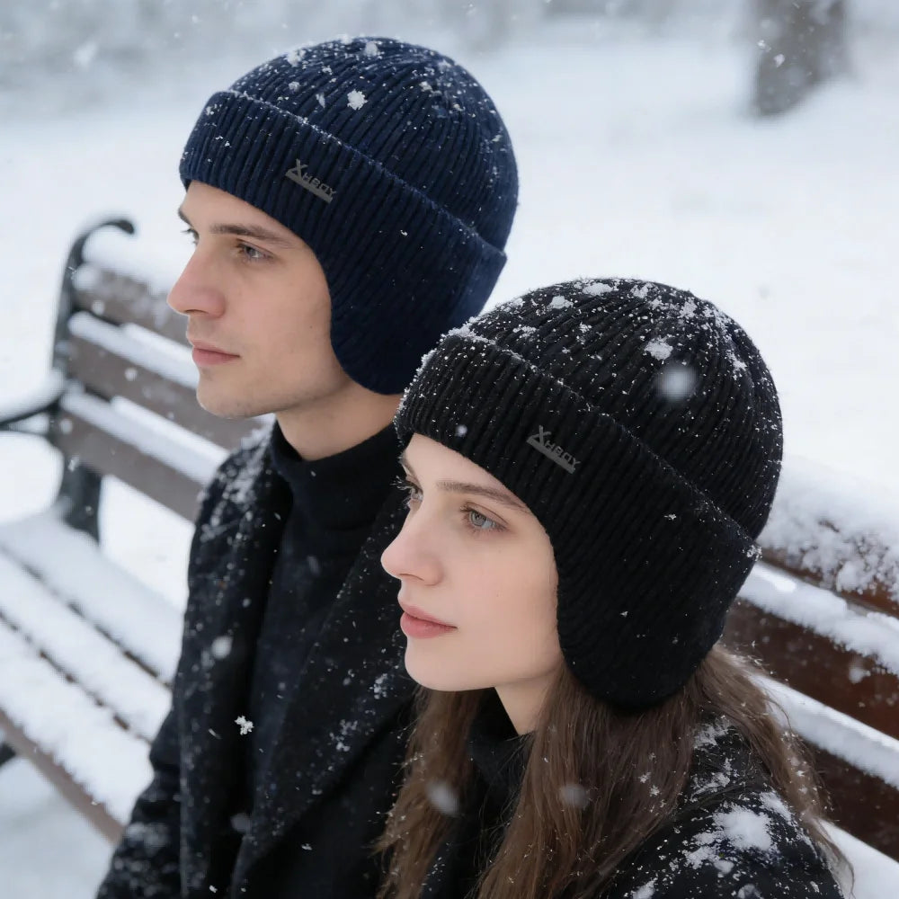 Cappello Invernale Da Uomo Con Paraorecchie Caldo In Pile Berretto Morbido Lavorato A Maglia Sportivo Da Sci All Aperto