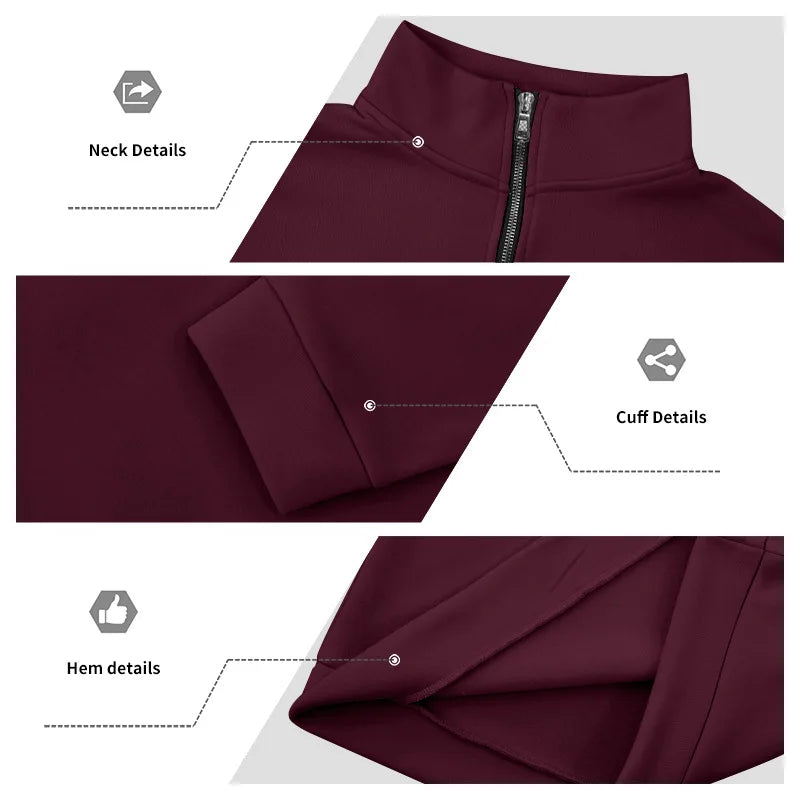 Pantaloni Sportivi Tascabili In Tinta Unita Da Uomo Con Cerniera Calda In Velluto Casual Da Uomo Americano