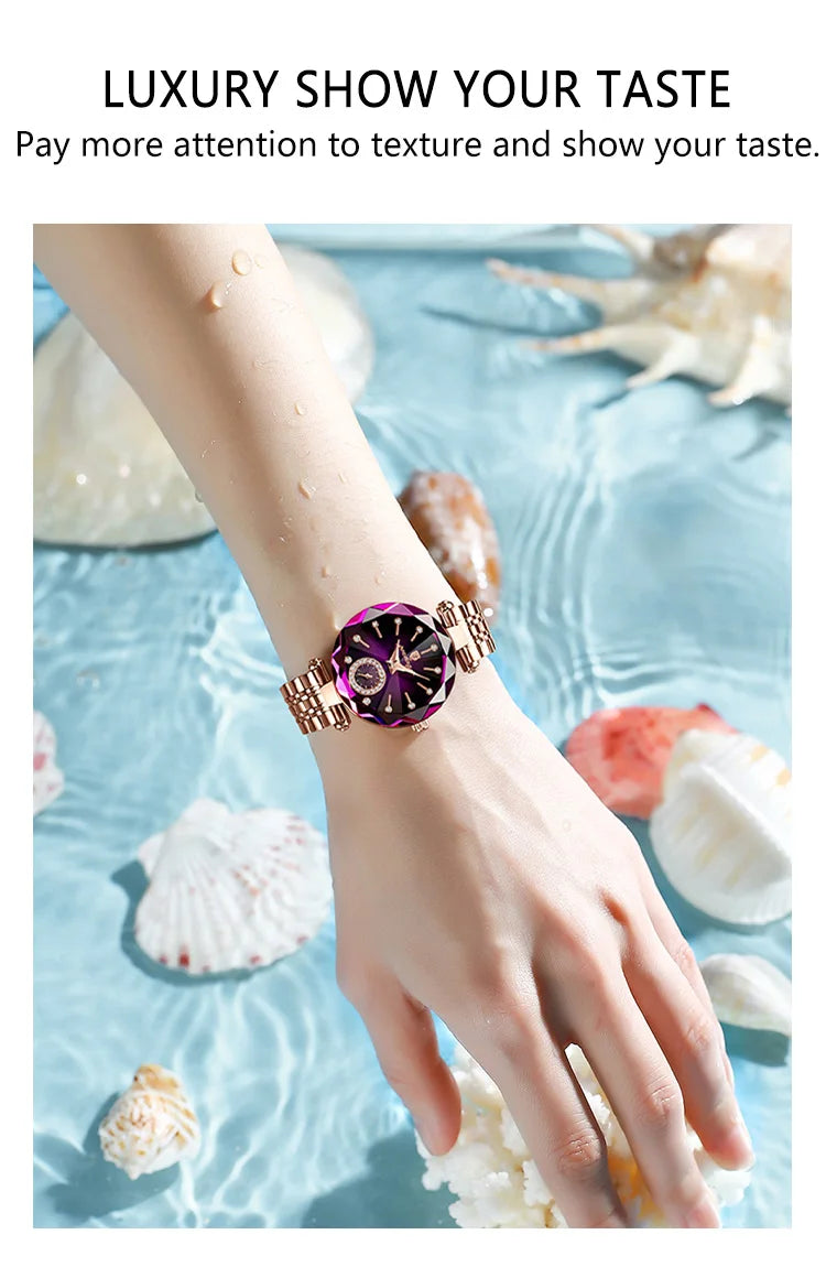 Orologio Da Donna Di Lusso POEDAGAR Impermeabile Al Quarzo Casuale Elegante Con Scatola Inclusa