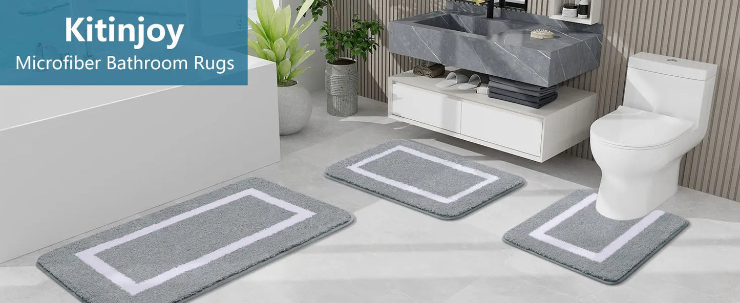 Olanly Tappeti da Bagno Grandi Antiscivolo Lavabili in Lavatrice Peluche Assorbenti Decorazione Pavimento