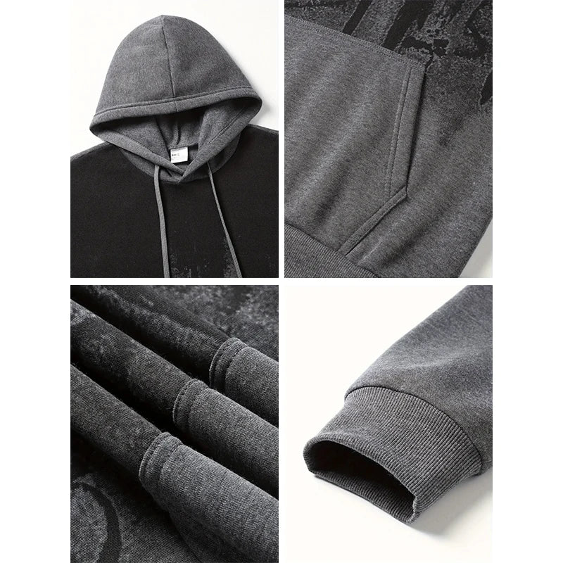 Felpa Con Cappuccio Da Uomo Stampata In Italia Athleisure Autunno Inverno Maniche Lunghe Alta Qualità 2025