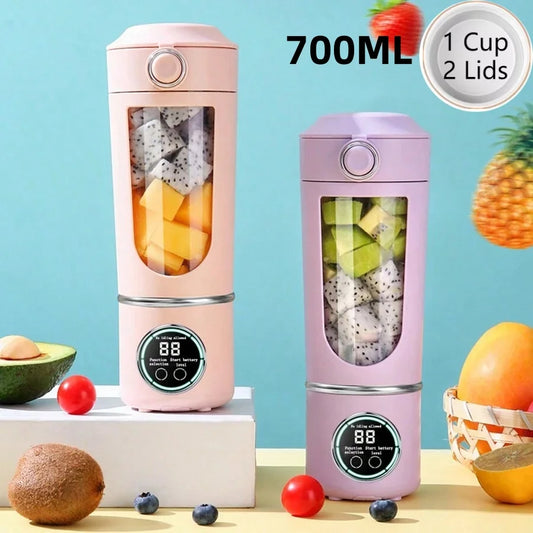 Nuovo Frullatore Portatile Per Frullati 700 Ml Con 12 Lame Miscelazione Veloce Spremiagrumi Bottiglia 2 In 1 Colori