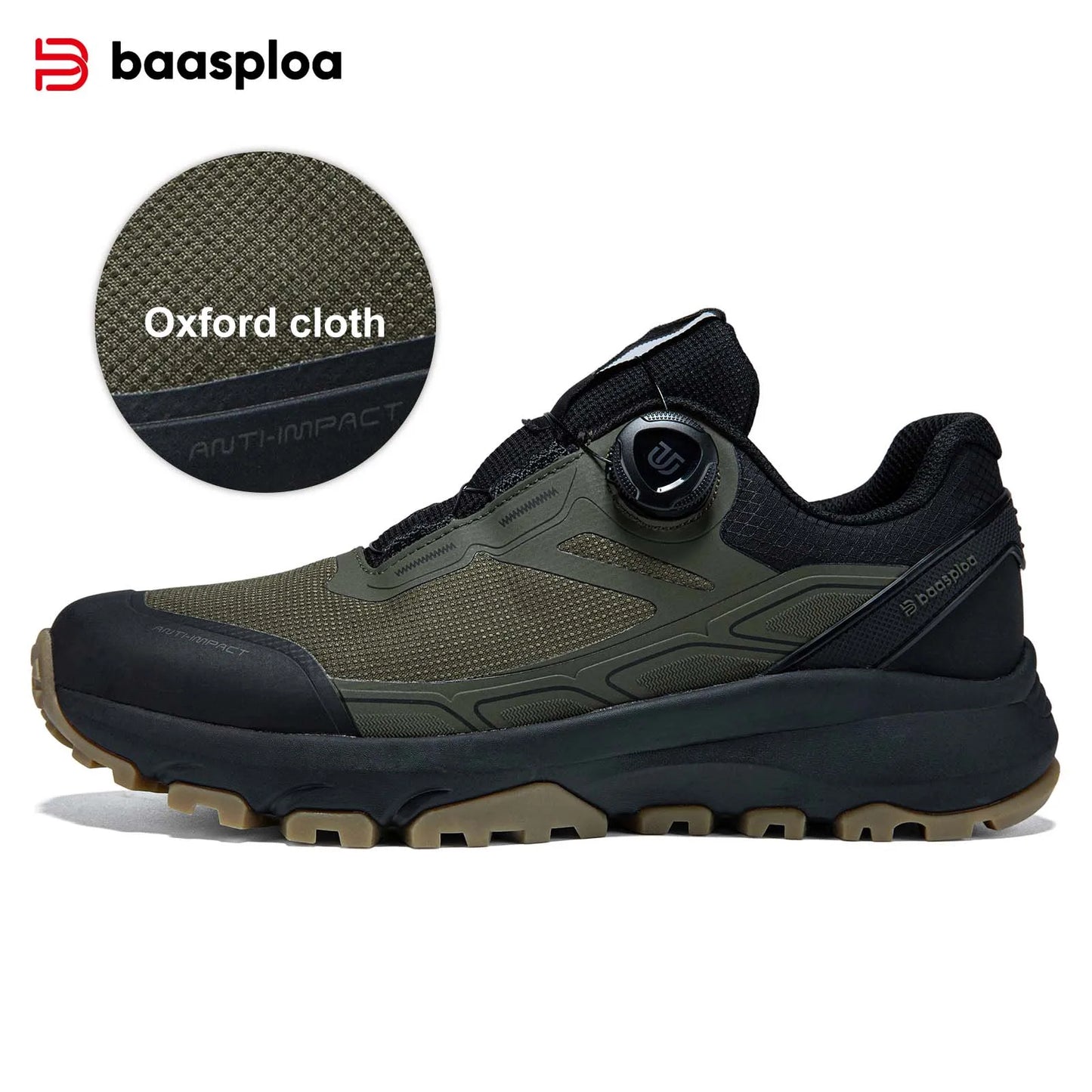 Baasploa Scarpe Da Trekking Uomo Traspiranti In Rete Antiscivolo Elevazione Comfort Outdoor