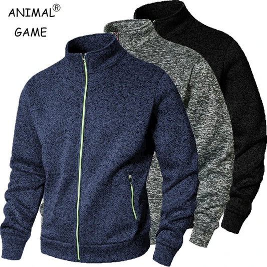 Felpe Da Uomo Autunnali Con Cerniera Cardigan Cappotti Manica Lunga Da Esterno Streetwear Dolcevita Oversize Caldo