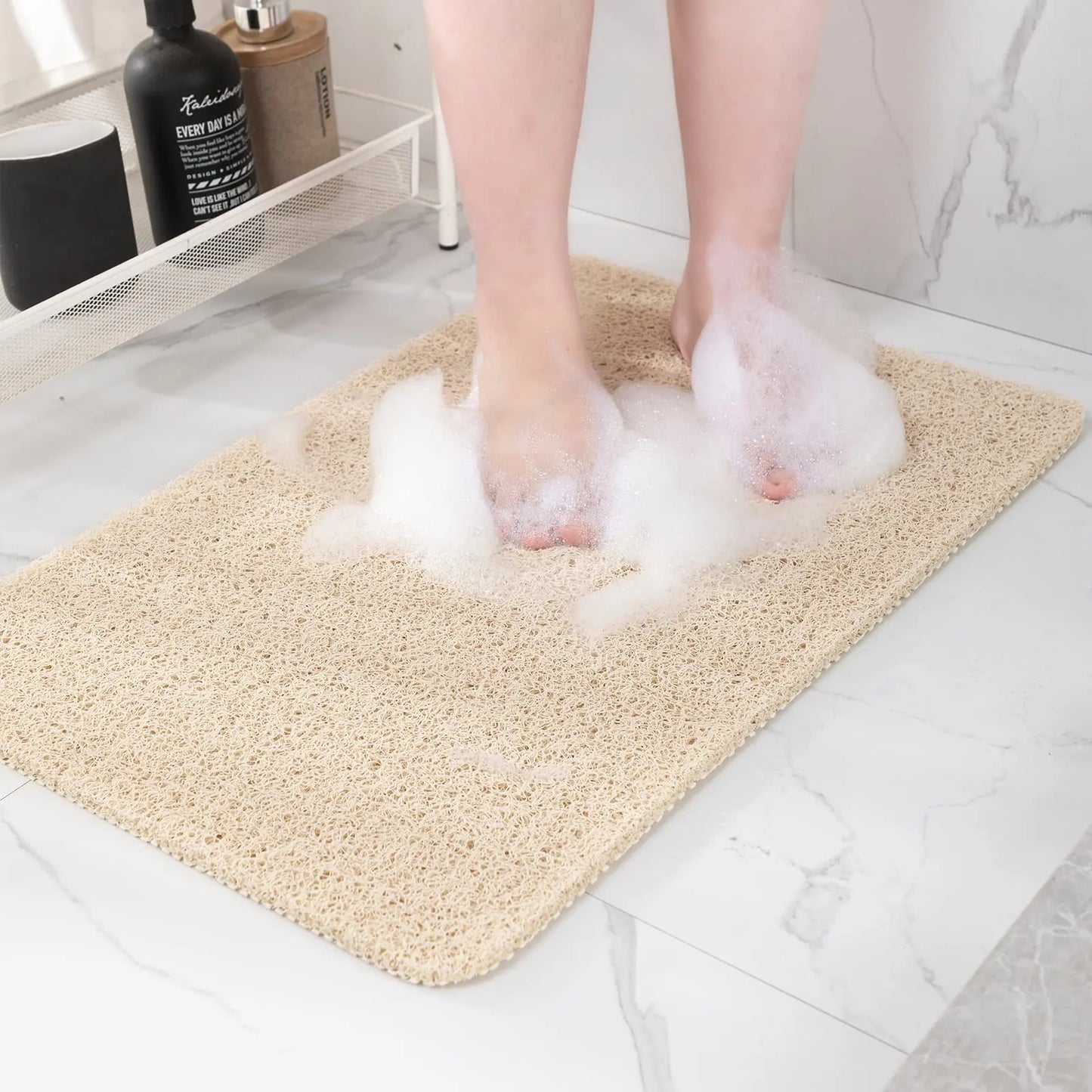 Tappetino Da Doccia Antiscivolo 50x80 Cm Drenabile Lavabile Facile Da Pulire Confortevole Per Bagno Per Famiglie