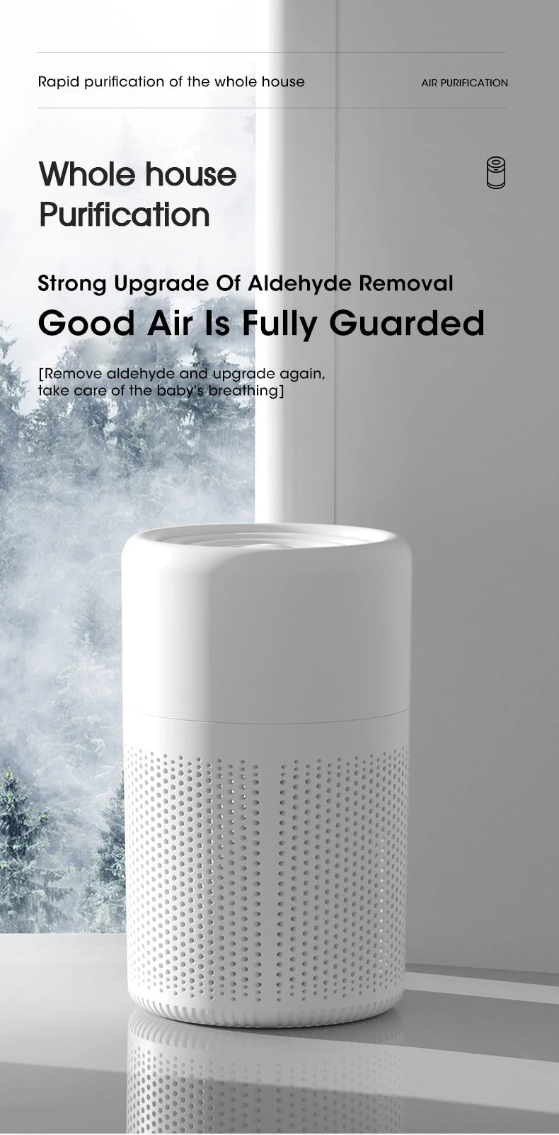 Mini Purificatore D'Aria Da Tavolo Solare Portatile Con Filtro HEPA Deodorante Per Ambienti Rimozione Odori
