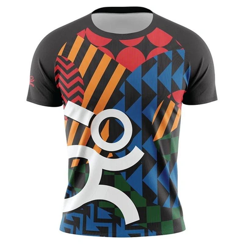 Maglietta Da Corsa Uomo Donna 3D Stampata Estate Casual Fitness All Aperto Girocollo T Shirt Sportiva