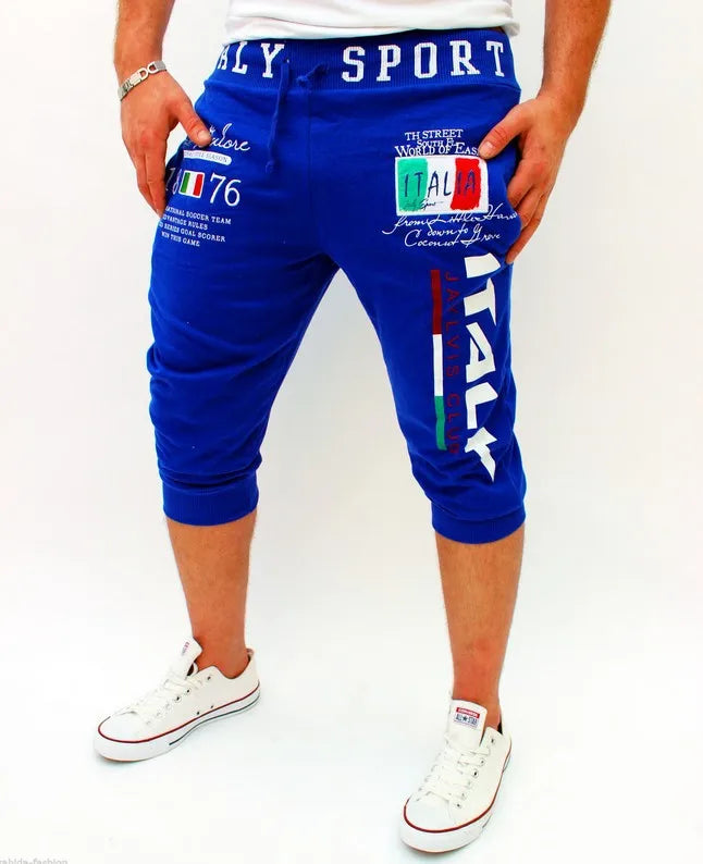 Pantaloncini Sportivi Uomo Capri Con Coulisse Stampa Lettera Outdoor Weekend Streetwear Moda