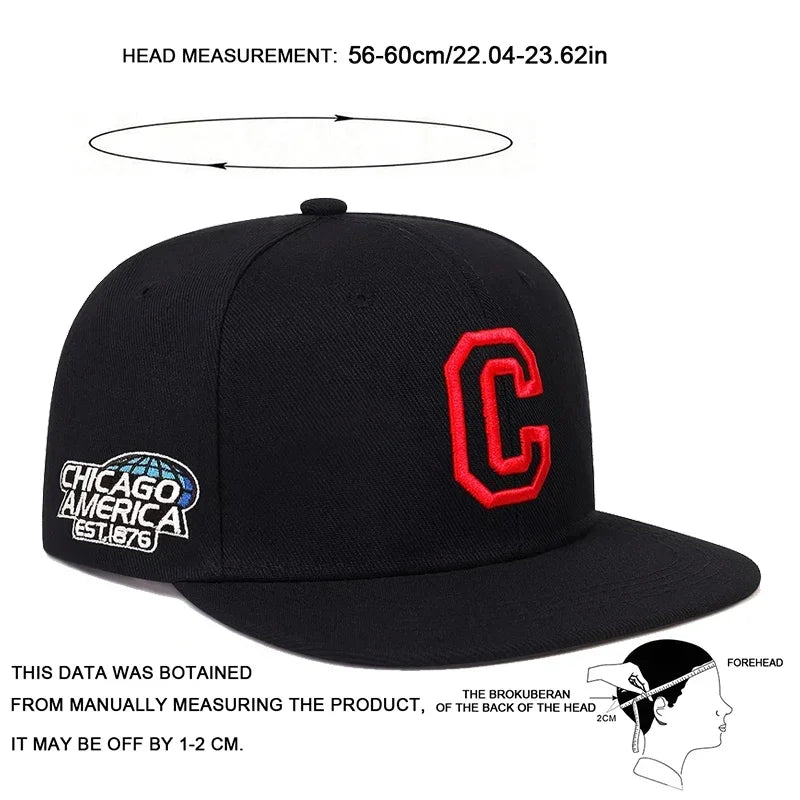 Cappellini Baseball Hip Hop Unisex Con Ricamo Lettera C Regolabile Protezione Solare Primavera Autunno