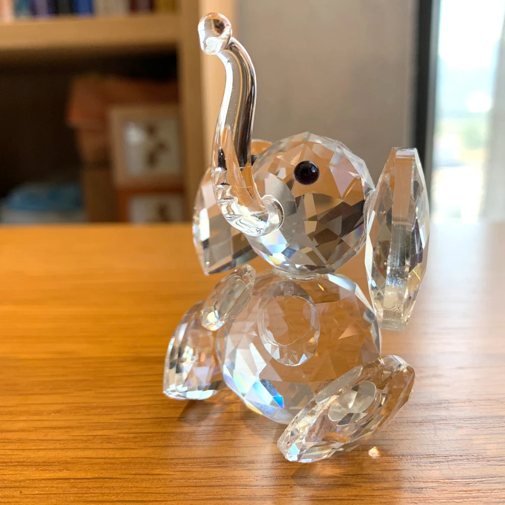 30 Cristallo Trasparente Figurine Animali Carini Scultura in Vetro Decorazioni Ornamento Tavolo Regalo Natale Bambini