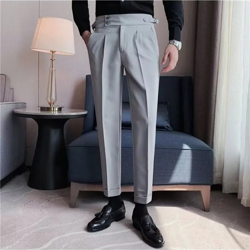 Pantaloni Eleganti Slim Fit Napoli Da Uomo Leggeri Casual Italia Retro Premium Lusso Per Il Tempo Libero Primavera 2026