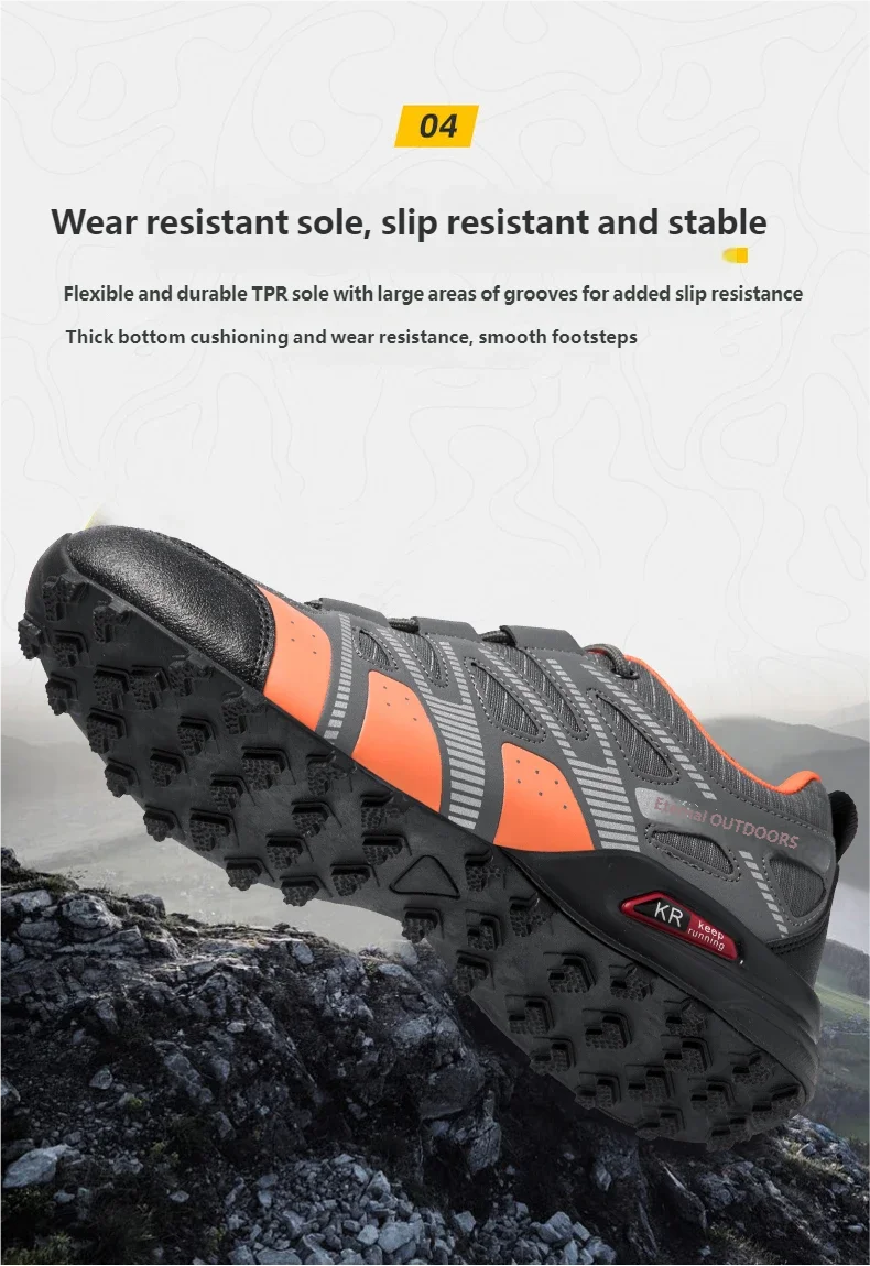 Scarpe Trekking Impermeabili da Uomo Taglia Fino a 48 Escursionismo Alpinismo Campeggio Sneakers da Bici Tattiche