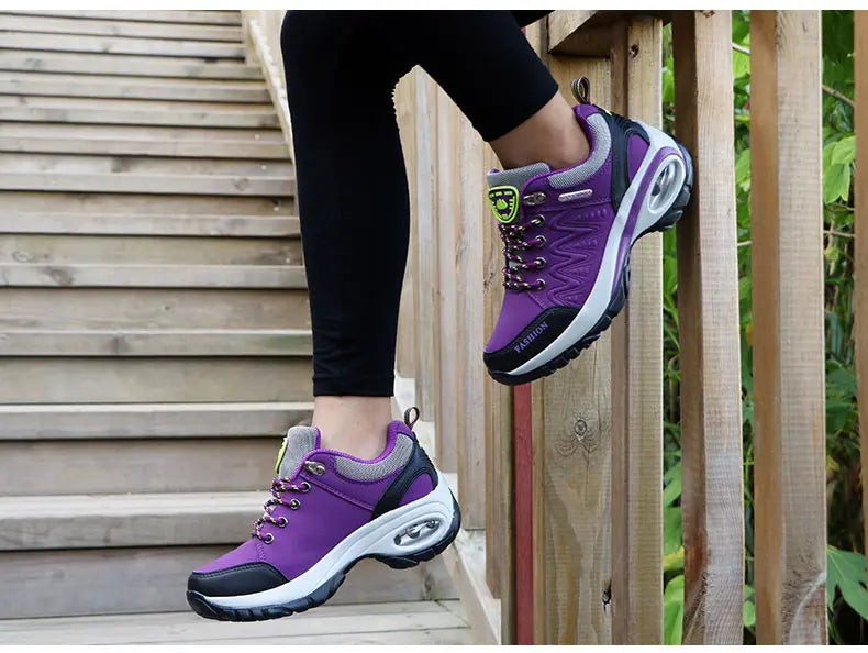 Scarpe Sportive Da Donna Con Plateau All'Aperto Escursionismo Moda Scarpe Casual Antiscivolo Da Corsa Basse Calzature