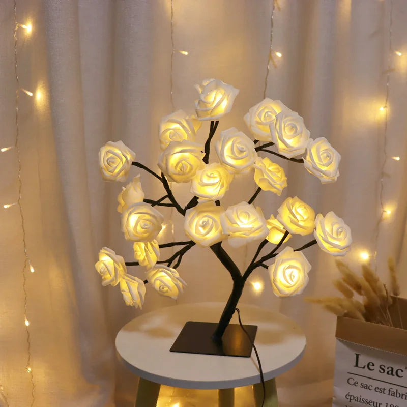 Lampada Da Tavolo Rosa LED 36LED 108LED Stringa Luci USB Per Decorazioni Estive Campeggio Feste Notturne