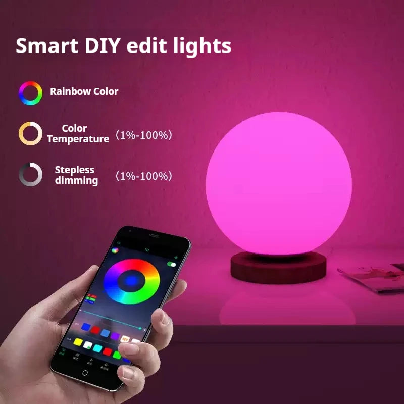 Lampada Da Notte LED Che Cambia Colore RGB Ricaricabile USB Per Comodino Tavolo Soggiorno Camera Da Letto Ufficio
