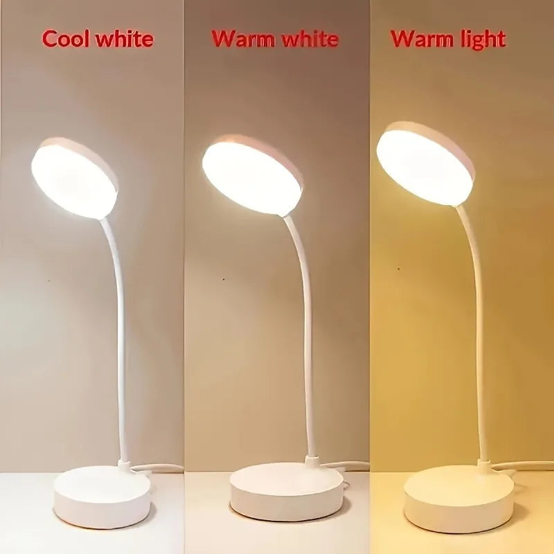 Lampada Da Scrivania LED Flessibile Con Dimmer A Tre Livelli USB Luce Bianca Calda Per Casa Ufficio Studio