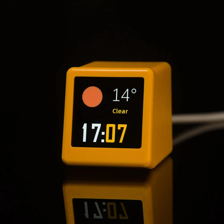 Piccola Stazione Meteorologica Portatile WiFi Display Meteo Temperatura Umidità Sveglia Decorazione Da Tavolo
