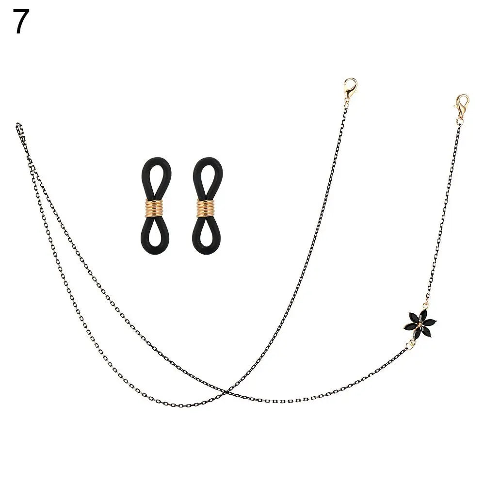 Nuova Moda Per Donne Catena Occhiali Con Perle E Stelline Vuote Tracolla Cordino Per Occhiali Da Sole E Lettura