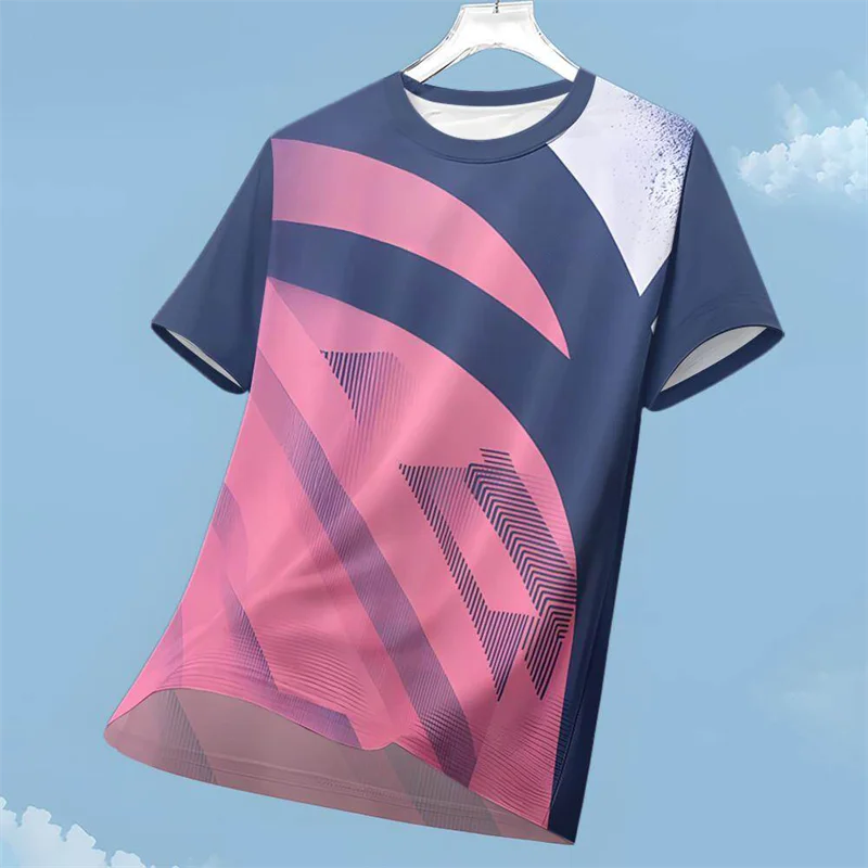 T-shirt da corsa da uomo T-shirt rinfrescante a maniche corte da esterno T-shirt da badminton traspirante ad asciugatura rapida Top fitness Abbigliamento da uomo