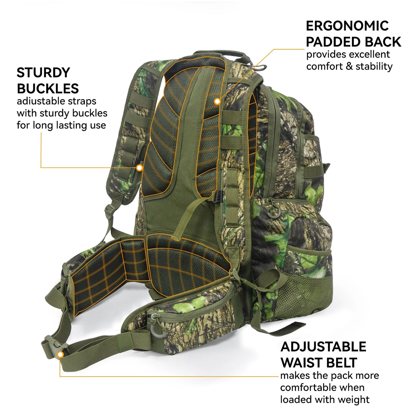 WestTune Zaino Tattico Da Uomo Impermeabile 35 Litri Per Caccia Campeggio All Aperto Zaino Per Fucile Arco Pistola