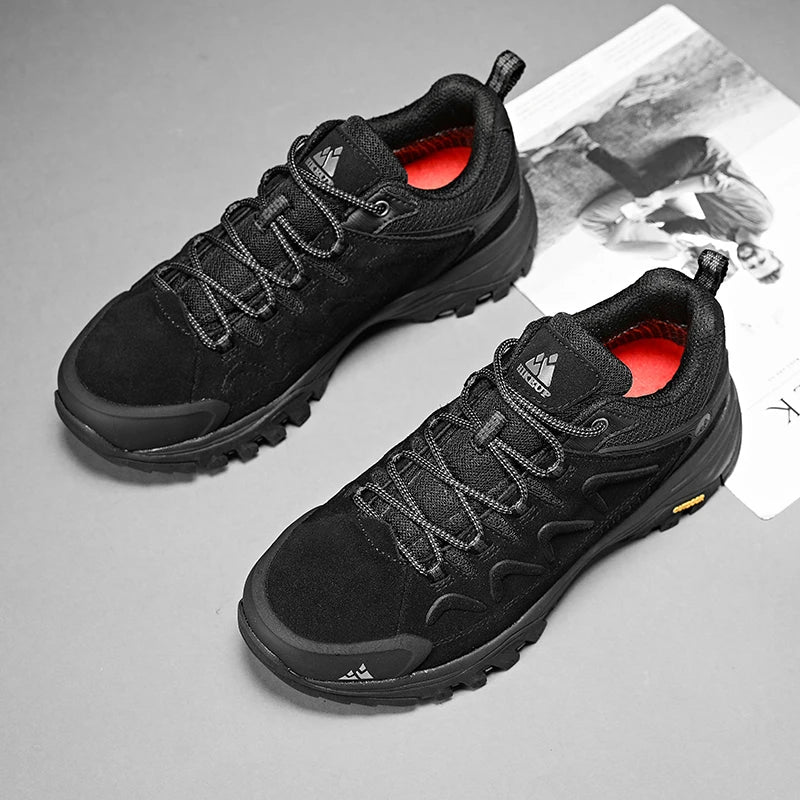 Hikeup Scarpe Da Uomo In Pelle Impermeabili Da Lavoro Invernali Antiscivolo Lusso Moda Stivali Da Uomo