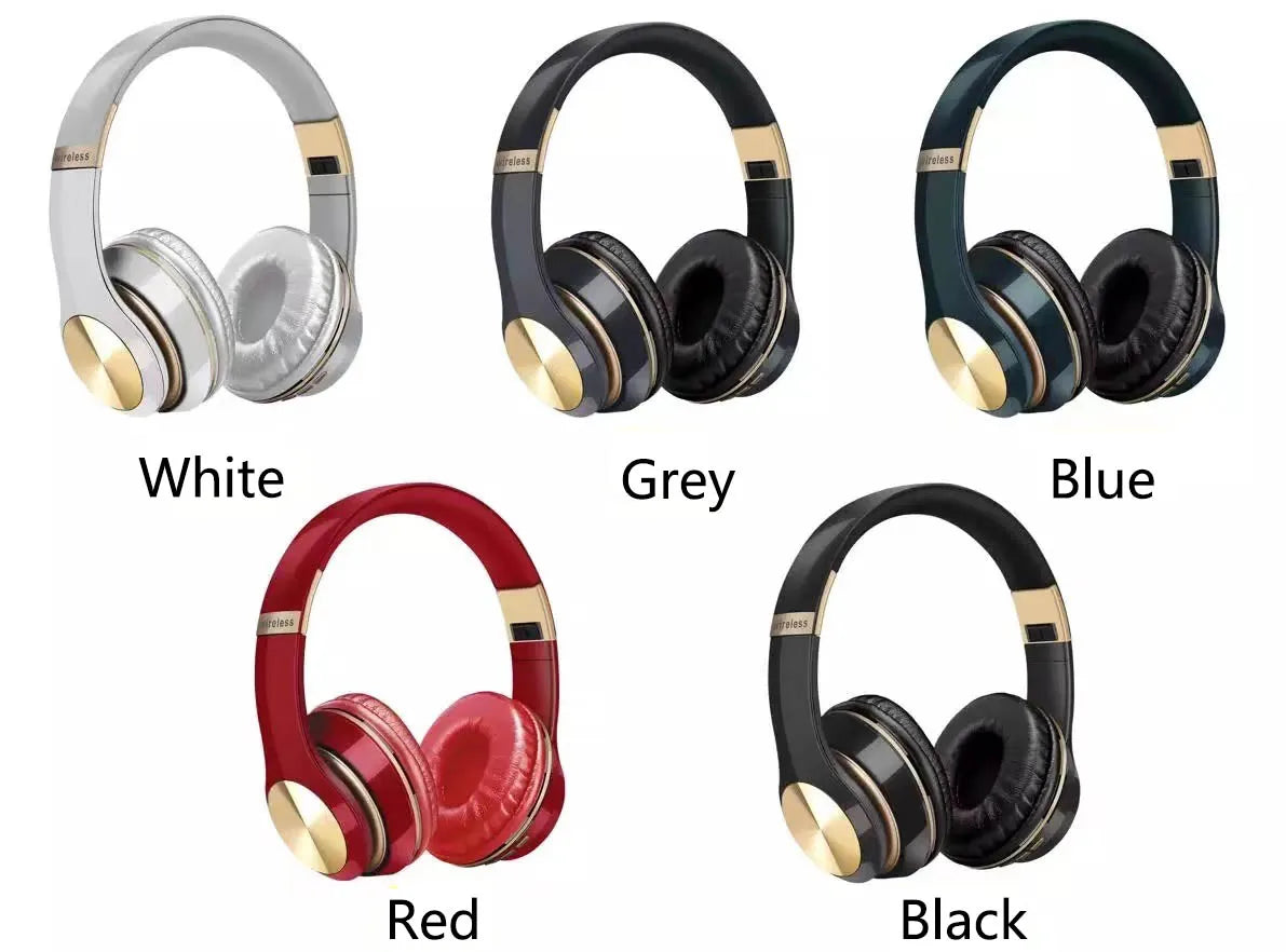 Auricolare Bluetooth T5 Pieghevole Con Microfono Integrato Per PC Gaming E Assistente Vocale Wireless E Cablate 3,5 Mm