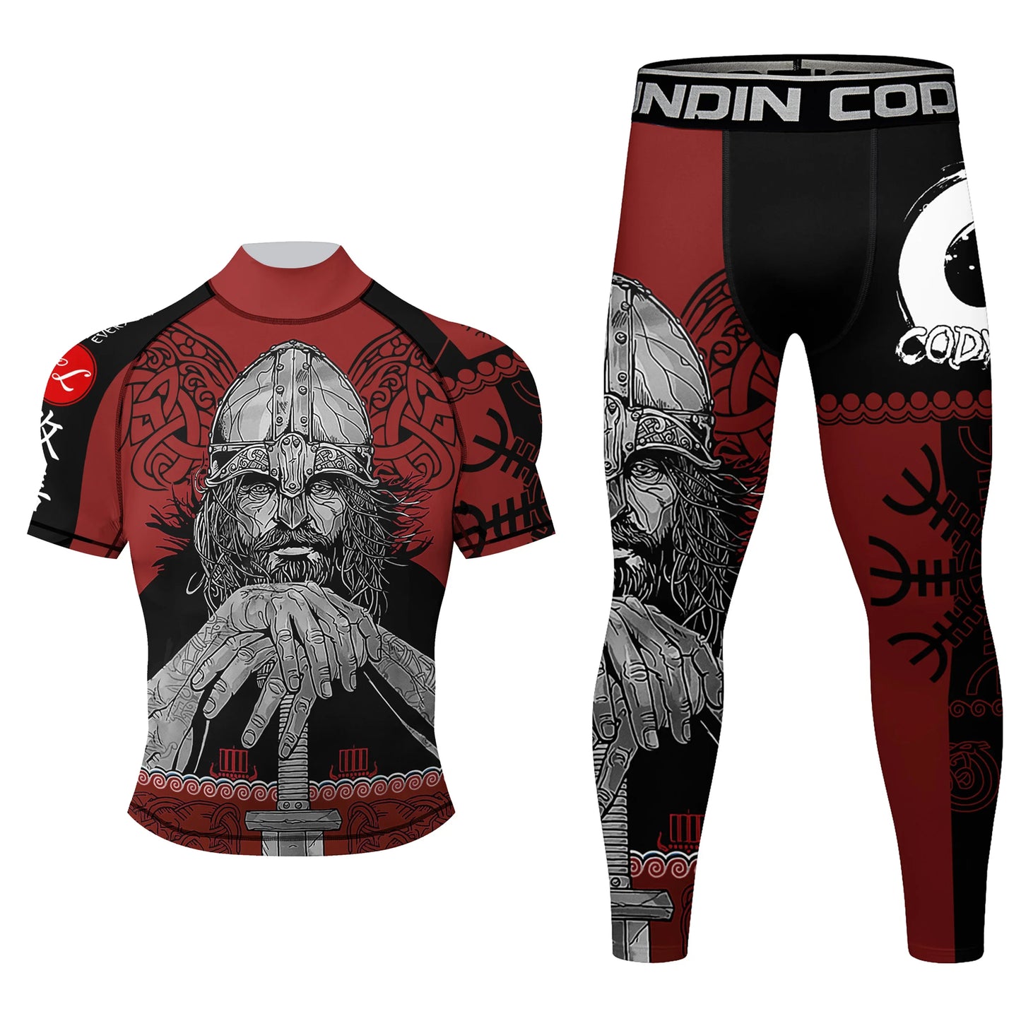 Rash Guard BJJ Uomo Jiu Jitsu Stampa Sublimazione Design Arte Marziale Abbigliamento Compressione Set Breve
