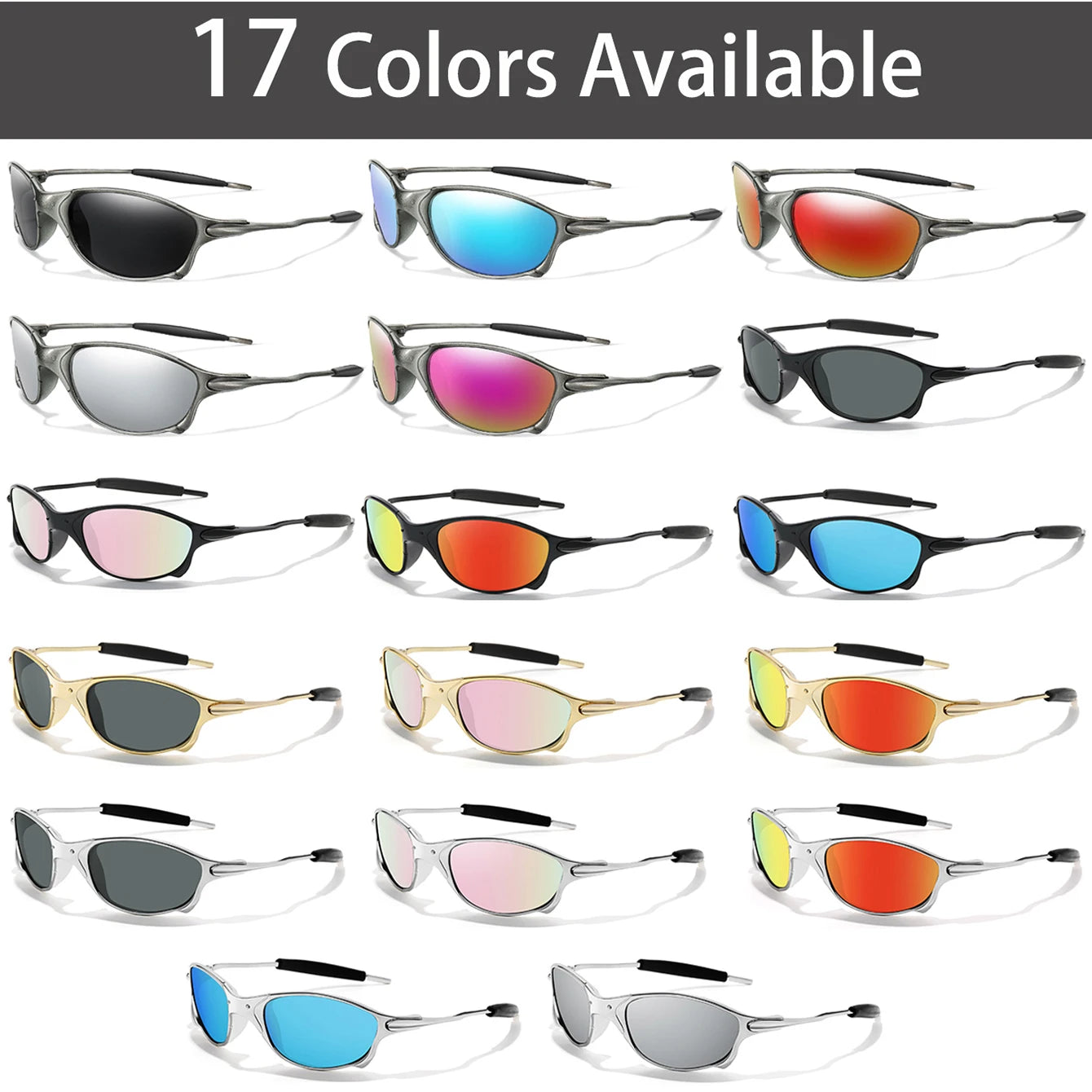 Occhiali Da Sole Ciclismo Unisex LOISRUBY UV400 Lenti Policarbonato Montatura Multicolore Corsa Escursionismo Viaggi