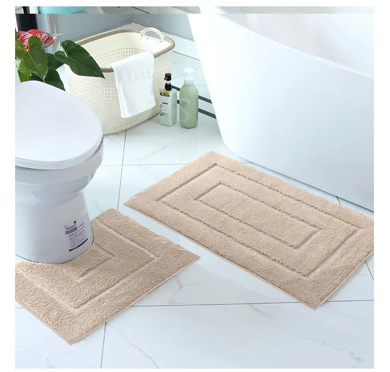Tappetino Da Bagno In Peluche Antiscivolo Per Vasca E Porta D'Ingresso Assorbente E Confortevole