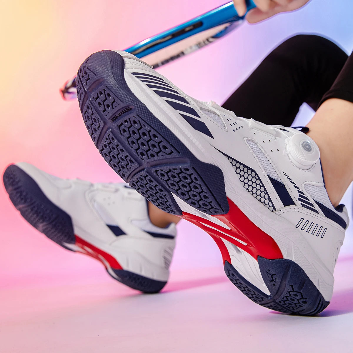 Scarpe Da Badminton Professionali Uomo Donna Antiscivolo Blu Per Tennis Palestra All Aperto Sneakers