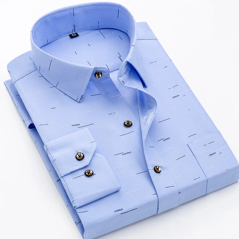 Camicia Da Uomo Maniche Lunghe Stampa Color Block Elasticizzata Con Bottoni Per Vacanze Estive In Spiaggia