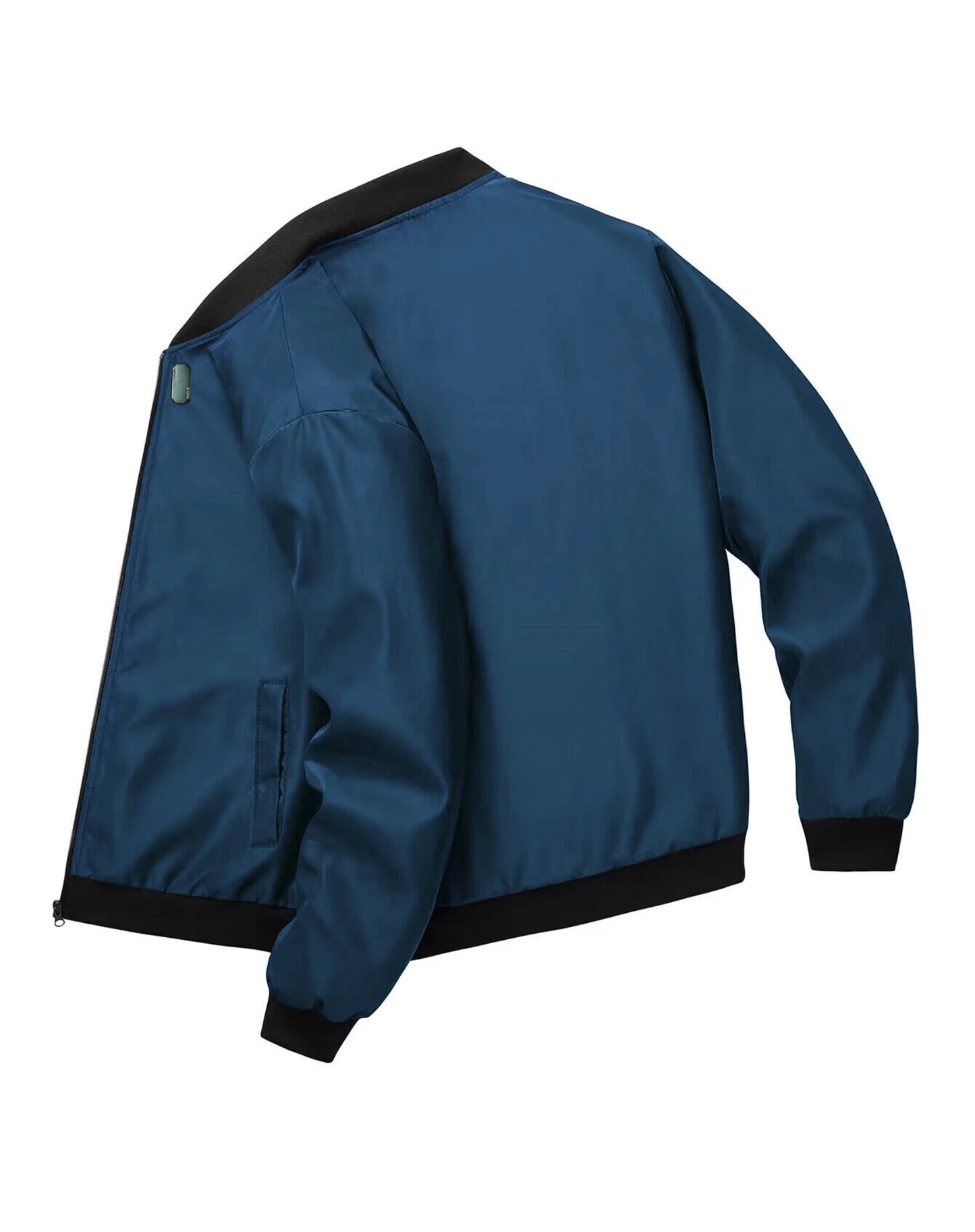Giacca Uomo Sottile In Tinta Unita 2024 Primavera Autunno Con Colletto Baseball Corto Poliestere Business Casual