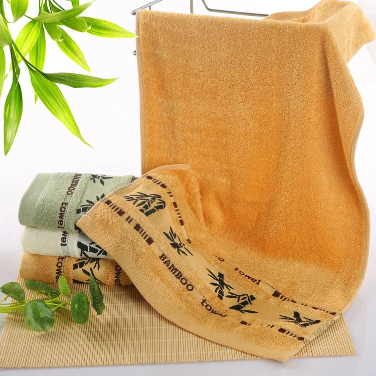 Confezione Da Tre Asciugamani In Fibra Di Bambù Ultra Morbidi Ecologici E Altamente Assorbenti Per Uso Quotidiano