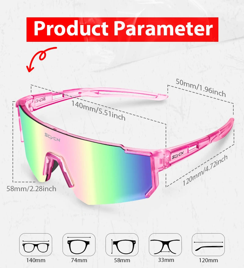 Occhiali Da Sole Per Ciclismo UV400 Unisex Uomo Donna Bici MTB Escursionismo Alpinismo