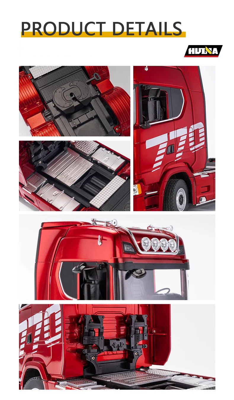 Huina 1501 770S RC Camion 1/18 2.4G Telecomando Con Luce E Suono Ingegneria Rimorchio Giocattolo