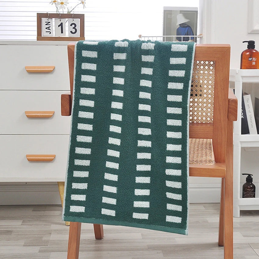 Asciugamano Viso In Cotone Morbido Stile Retrò Cuore Stelle Pois Super Assorbente 34x74 Cm Adulti E Bambini