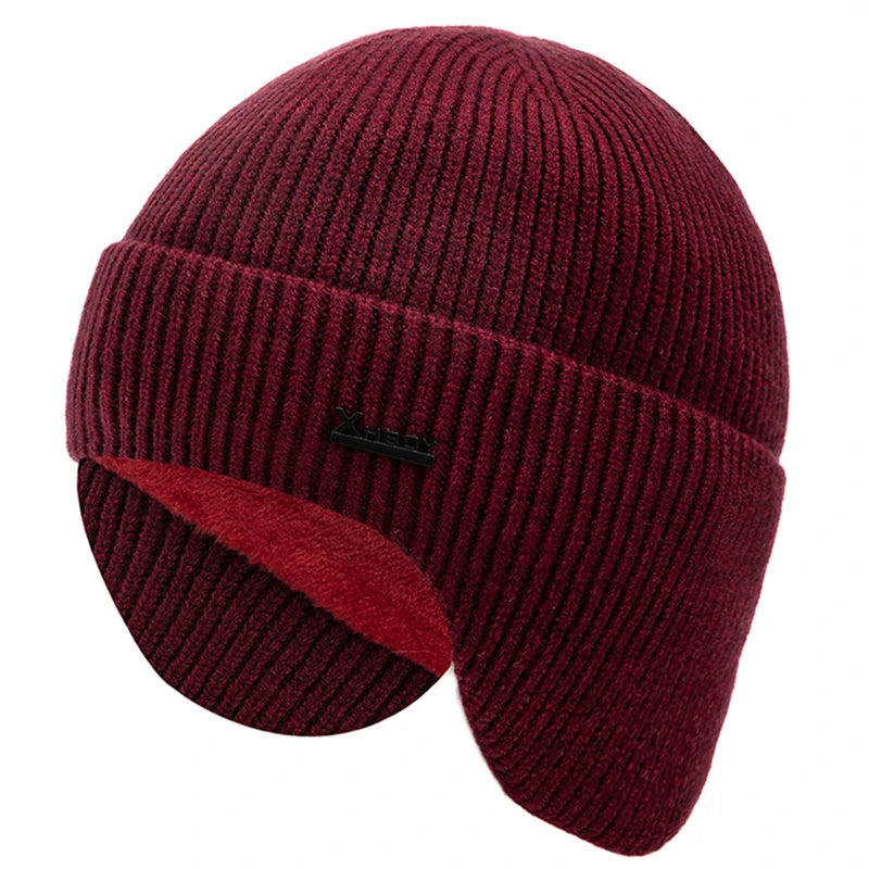 Cappello Invernale Da Uomo Con Paraorecchie Caldo In Pile Berretto Morbido Lavorato A Maglia Sportivo Da Sci All Aperto