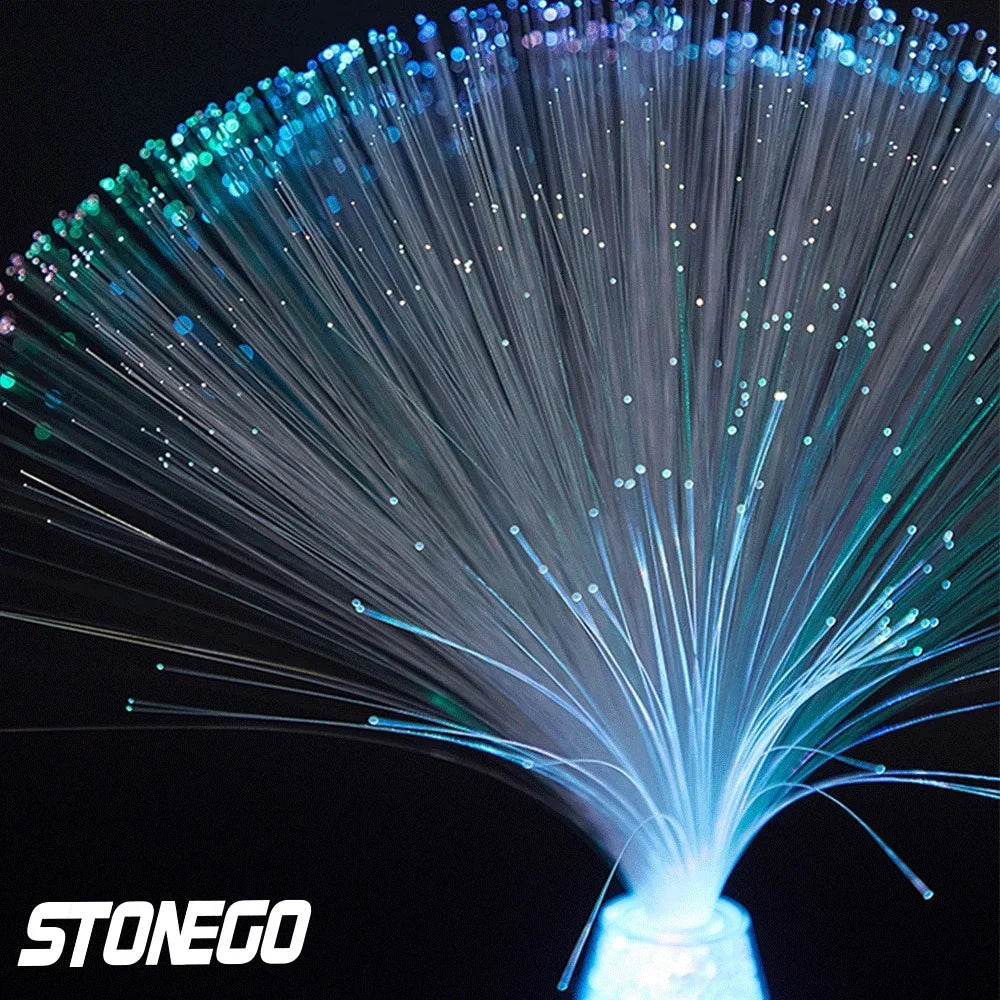 Luce In Fibra Ottica LED Notturna Stellata Colorata Per Camera Da Letto Atmosfera Festiva Luci In Cristallo