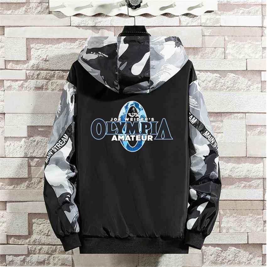 Giacche Uomo Donna Hip Hop Olympia Giacca A Vento Patchwork Con Cerniera All Aperto Harajuku Abbigliamento Maschile