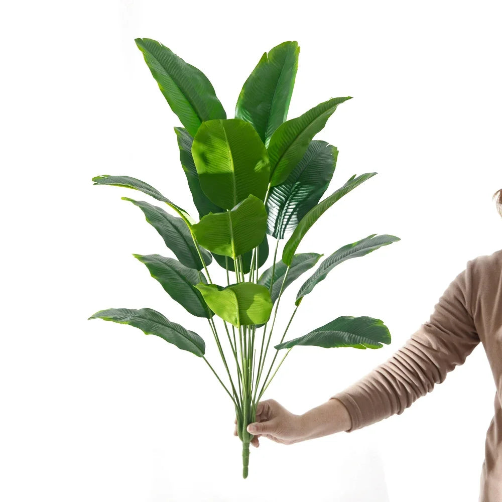 Piante Artificiali Grande Palma Tropicale Banana Foglie Real Touch Monstera Plastica Per Casa Giardino Decorazione