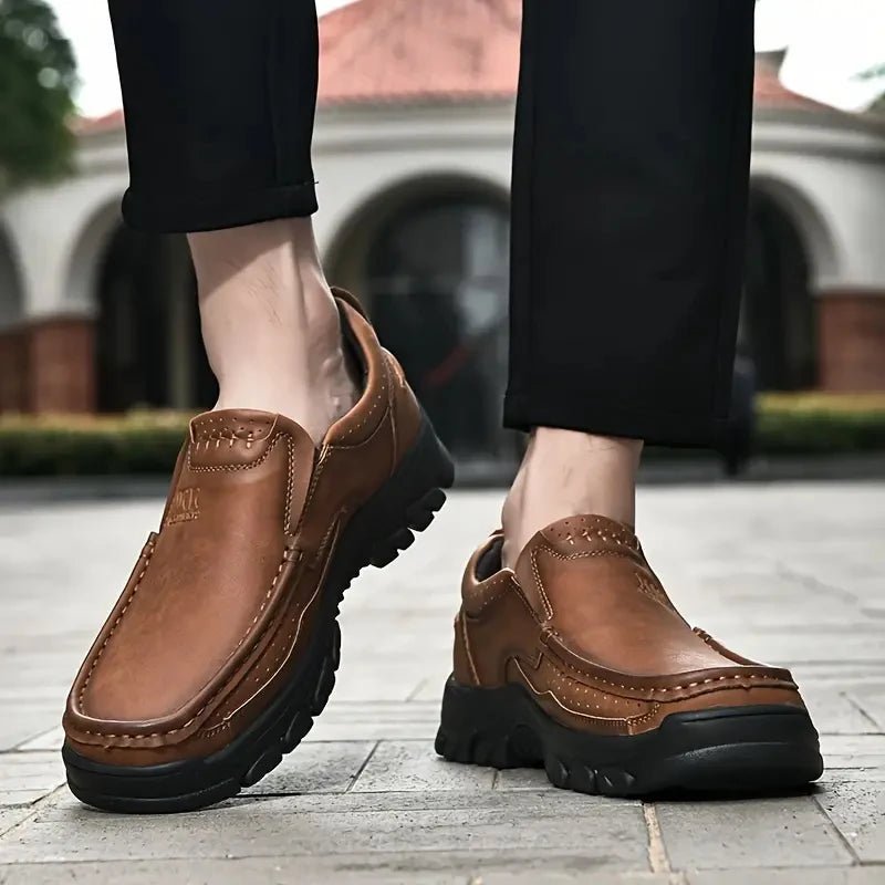 Scarpe Da Uomo In Pelle Fatte A Mano Slip On Mocassini Casual Outdoor Antiscivolo Per Passeggiata