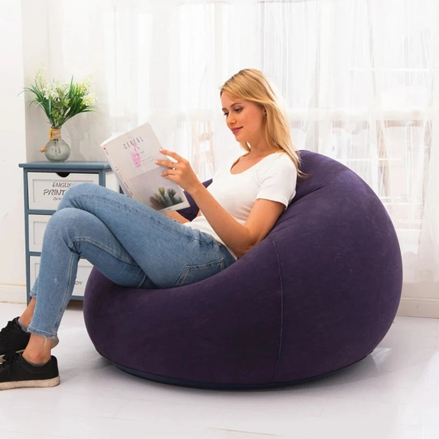 Grandi Divani Gonfiabili In PVC Azulblanco Per Soggiorno Campeggio Lettino Sedie Pouf Tatami
