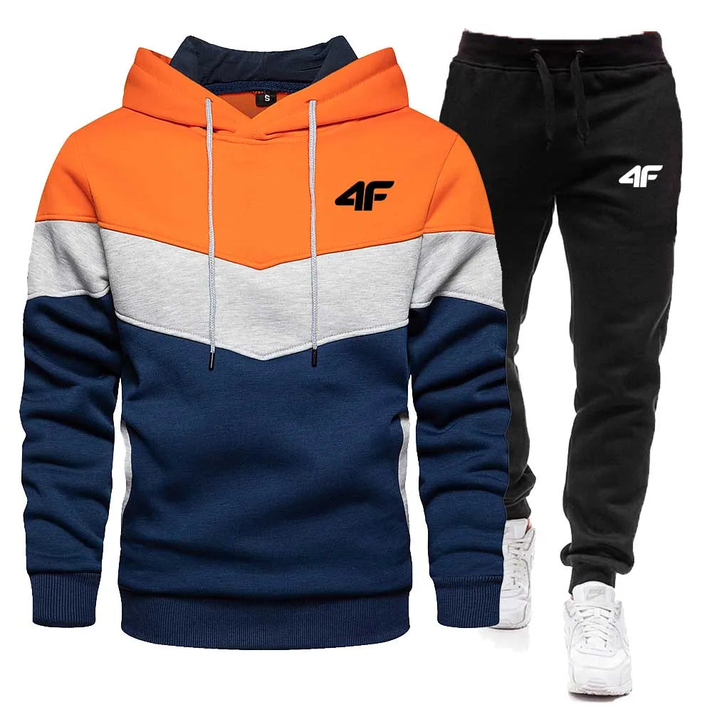Tuta In Pile Da Uomo Due Pezzi Felpa E Pantaloni Spessi Abbigliamento Sportivo Caldo Hip Hop Per Inverno E Autunno