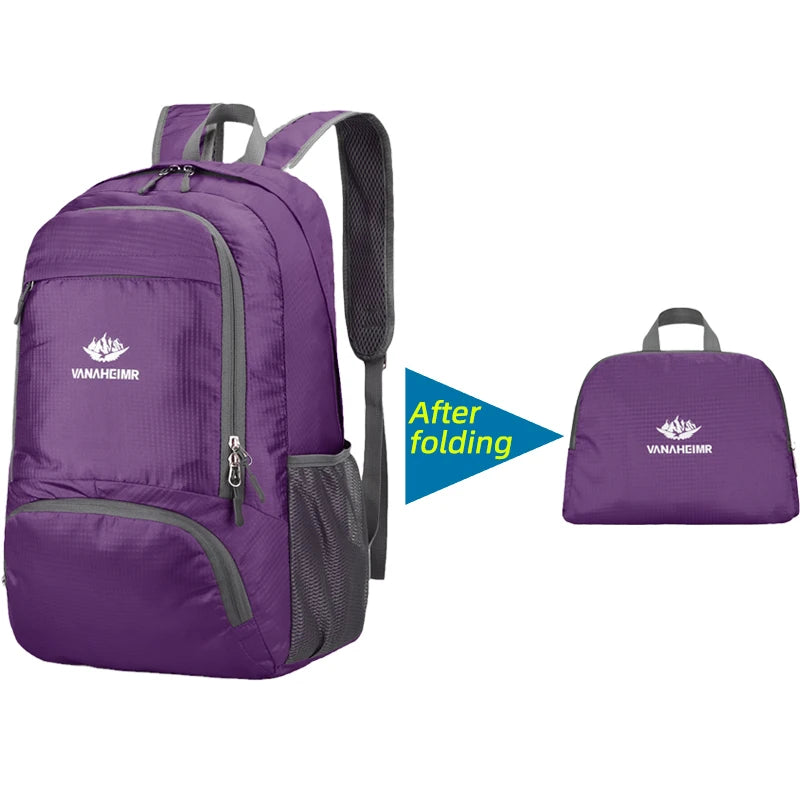 Zaino Pieghevole Da 23 Litri Ultraleggero Esterno Zaino Da Trekking Daypack Capienza Elevata Tessuto Idrorepellente