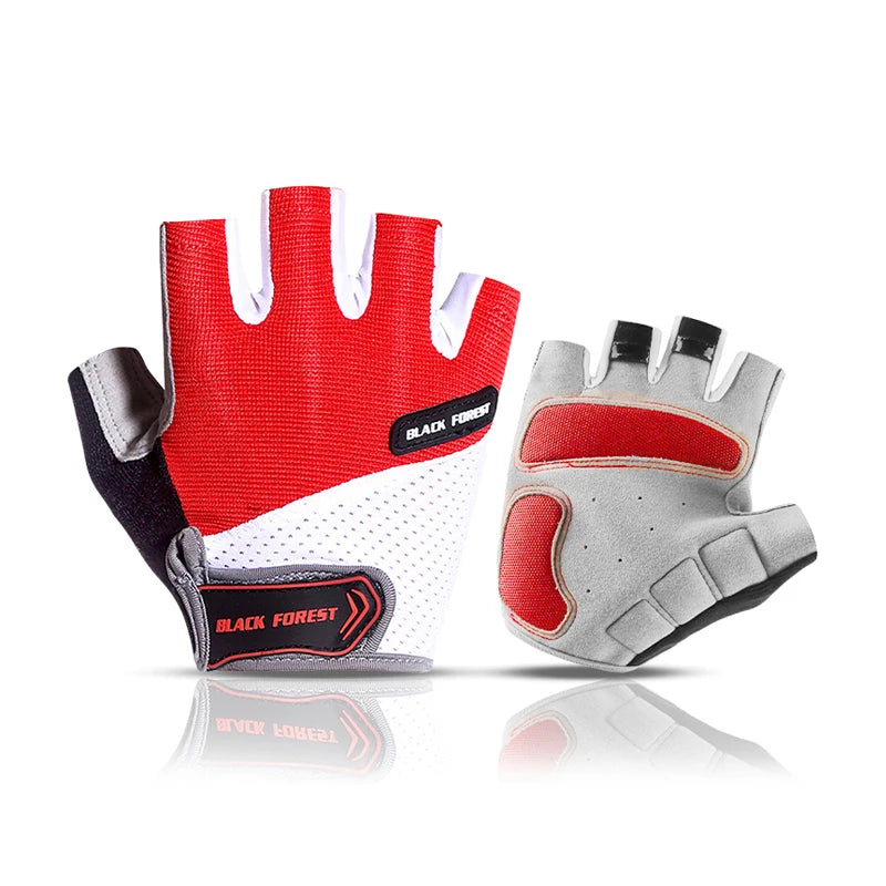 Guanti Da Ciclismo Con Imbottitura In Gel Antiurto Mezze Dita Uomo Donna Guanti Da Bici MTB Fitness Palestra Estivi