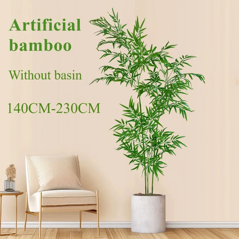 Bambù Artificiale da Pavimento Rimovibile con Altezza Regolabile 140 230 Cm Verde Elegante per Casa Hotel e Giardino