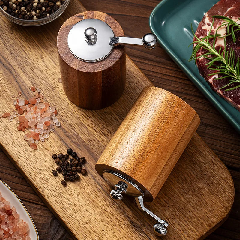 Macinapepe Manuale In Legno Massello Retro Con Granulometria Regolabile Per Peperoncino